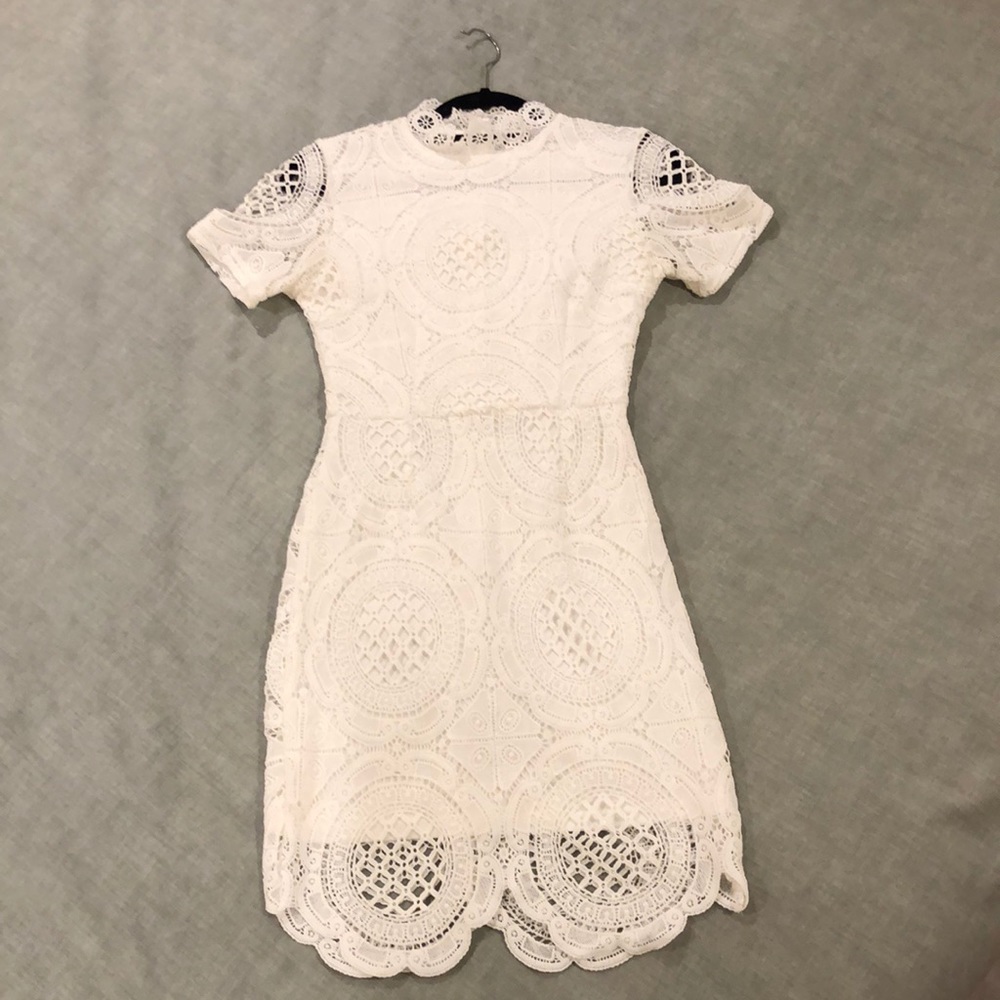 White All Lace Cocktail Dress